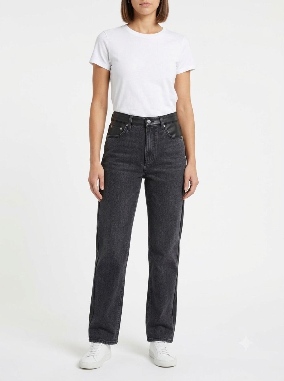 Abercrombie & Fitch The Ankle Straight Jeans Women's 29/8S Black Ultra High Rise